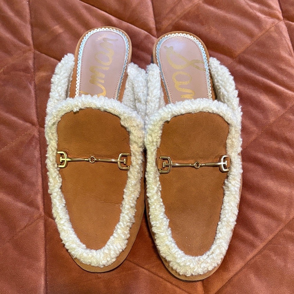 Sam Edelman Brown and Cream Women's Mules